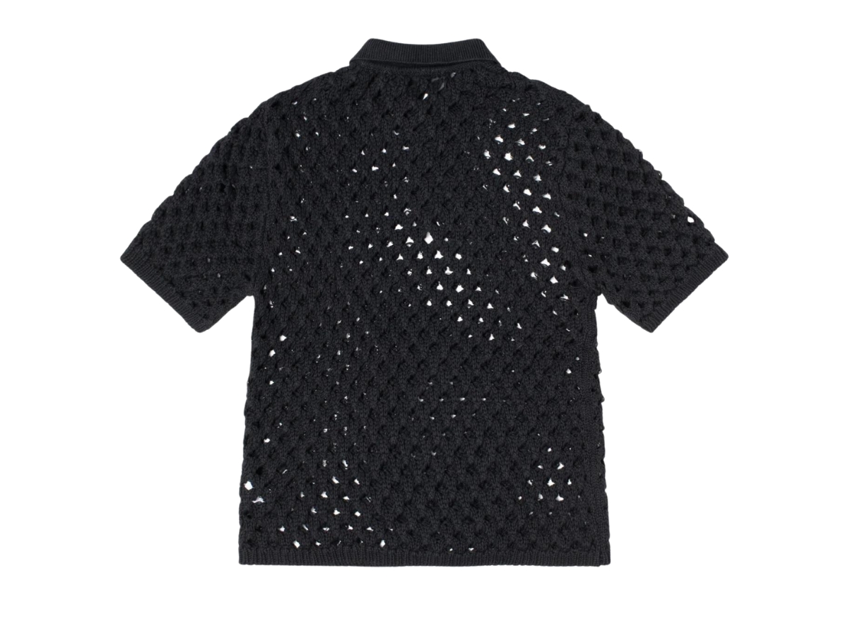 トップス stussy mesh poro Stussy Big Mesh Polo Sweater Black Shop Authentic at SASOM