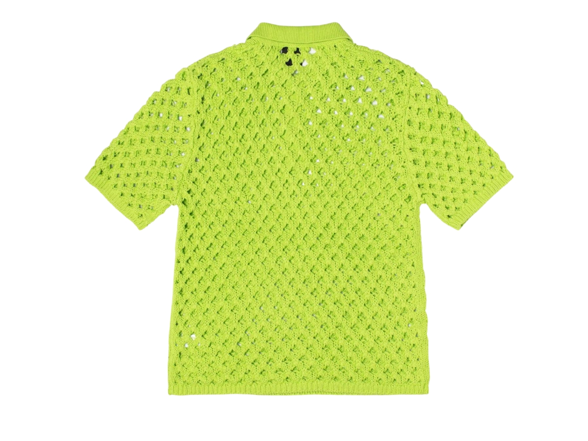 ช้อป Stussy Big Mesh Polo Sweater Limeของแท้ที่ SASOM