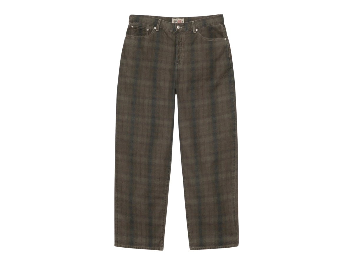 ช้อป Stussy Big Ol' Jean Canvas Plaid Oliveของแท้ที่ SASOM