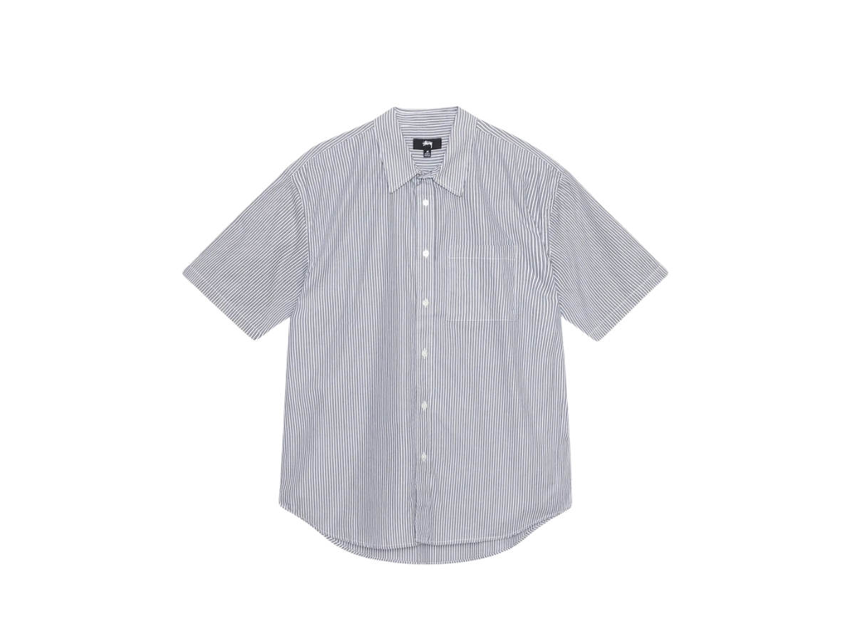 ช้อป Stussy Boxy SS Shirt 8 Ball Stripe Navyของแท้ที่ SASOM