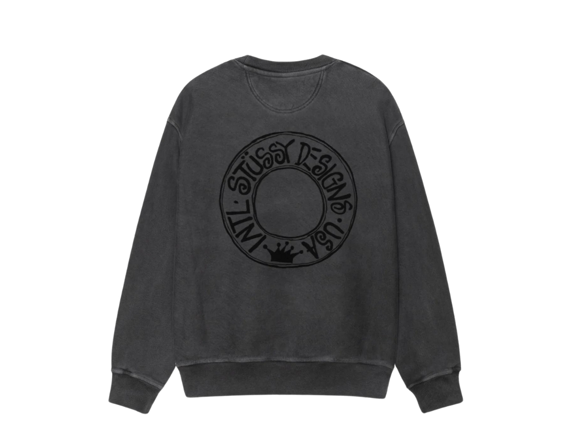 ช้อป Stussy Buana Crew Pigment Dyed Blackของแท้ที่ SASOM