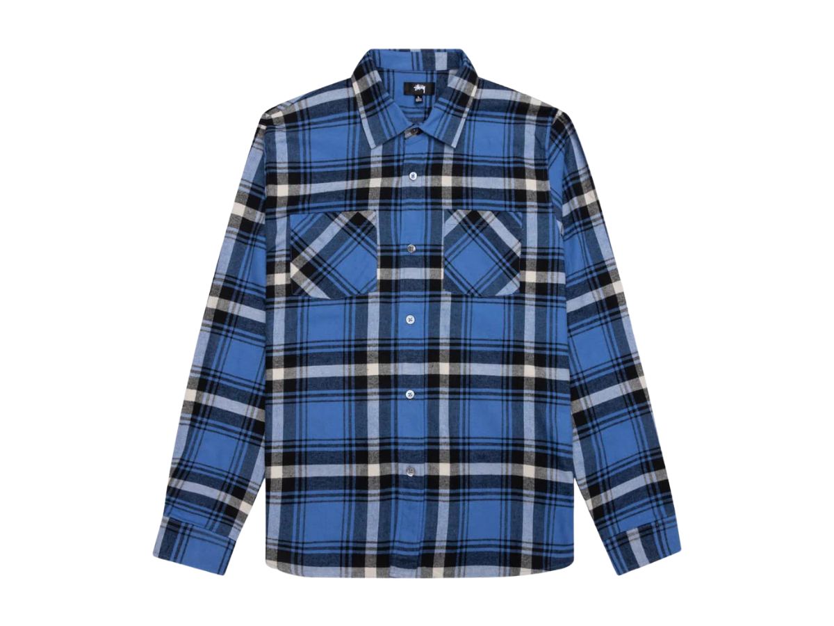 Blue stussy discount flannel