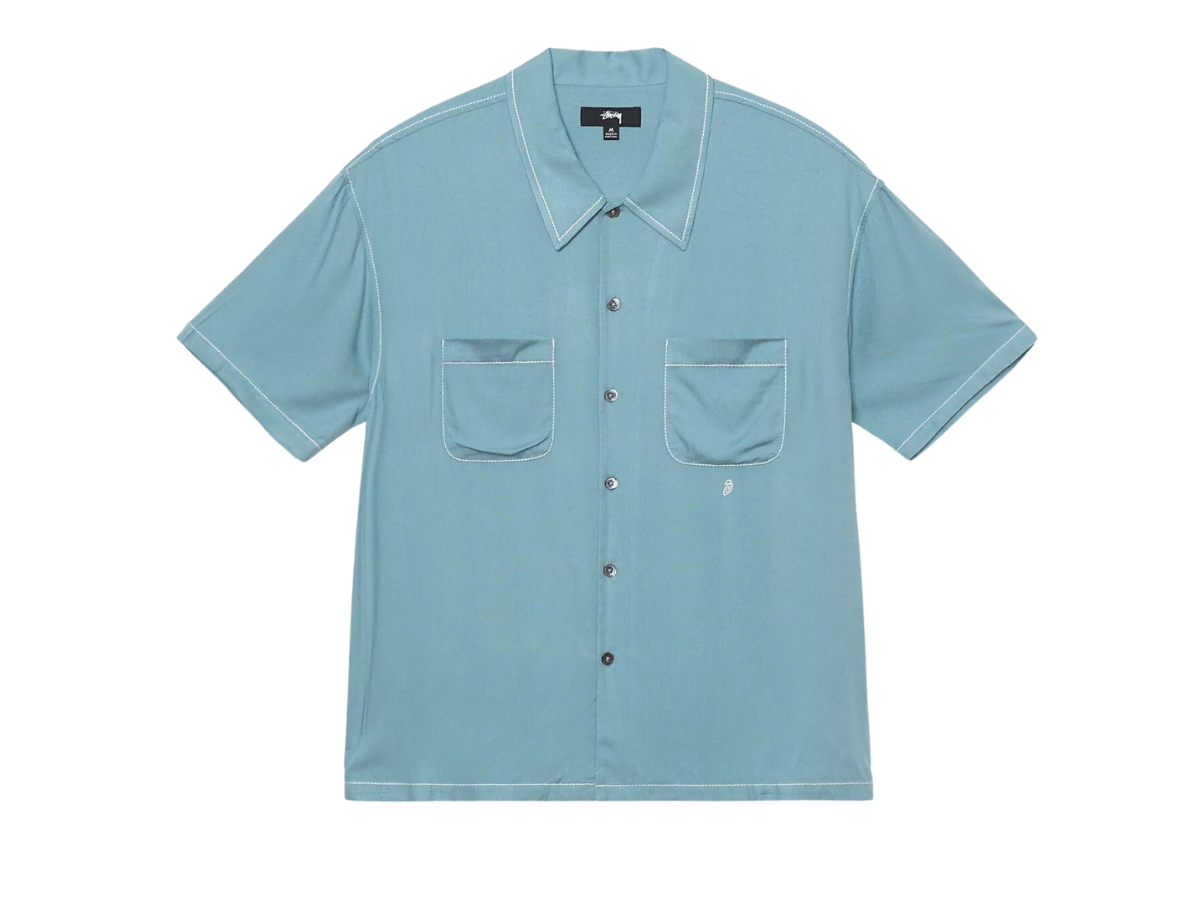 美品stussy Contrast Pick Stitched shirt Stüssy - Contrast Pick Stitched Shirt in Black Stussy