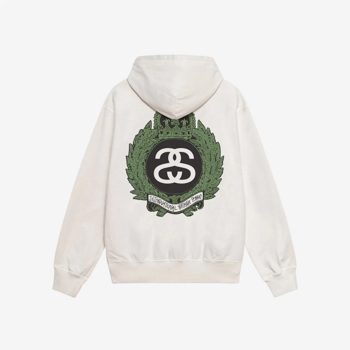 Stussy Crown Wreath Pigment Dyed Hoodie Natural | ของแท้