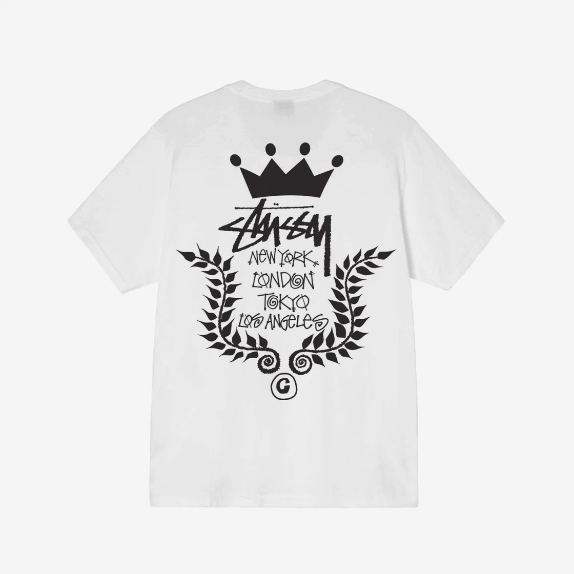 ★【STUSSY】★Stussy Crown Wreath T-Shir.t White★Tシャツ★ Stussy Crown Wreath T-Shirt White Shop Authentic at SASOM