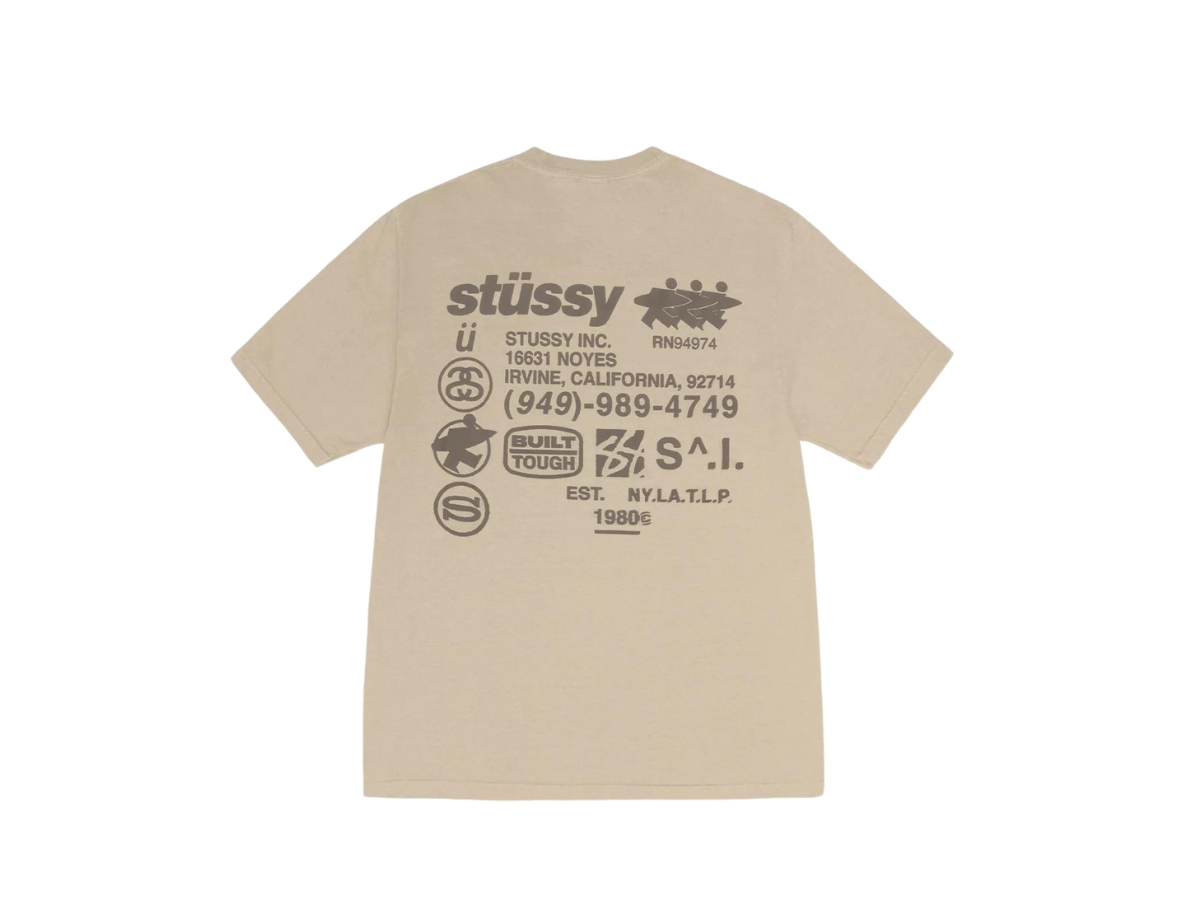 ★24AW 大人気★STUSSY DNA TEE PIGMENT DYED Stussy DNA Pigment Dyed Tee Natural Men's - SS24 - US