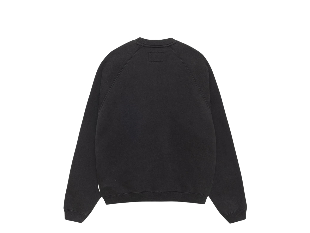 Buy Stussy FLEECE RAGLAN CREW Black (FW24) | SASOM