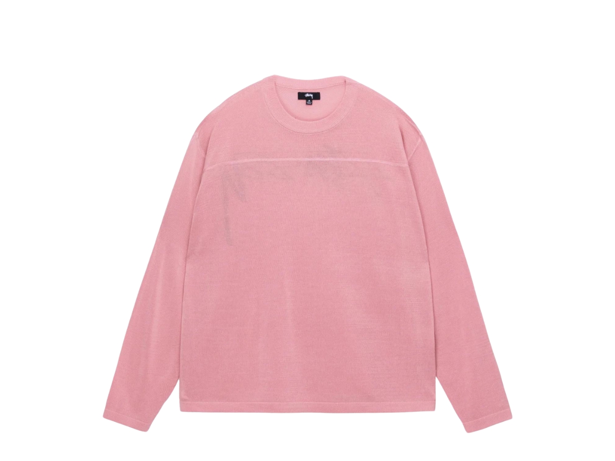 ★韓国の人気★【Stussy】★LIGHTWEIGHT FOOTBALL CREW★Pink★ STUSSY Football T-Shirt - Pink ステューシーフットボールT