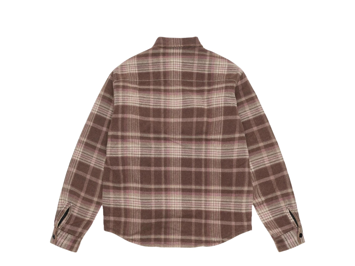 stussy plaid scarバーガンディ 24aw
