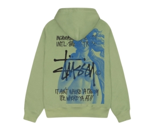 Buy Stussy Ist Venus Zip Hoodie Moss at Sasom – Authentic and Ready to Ship