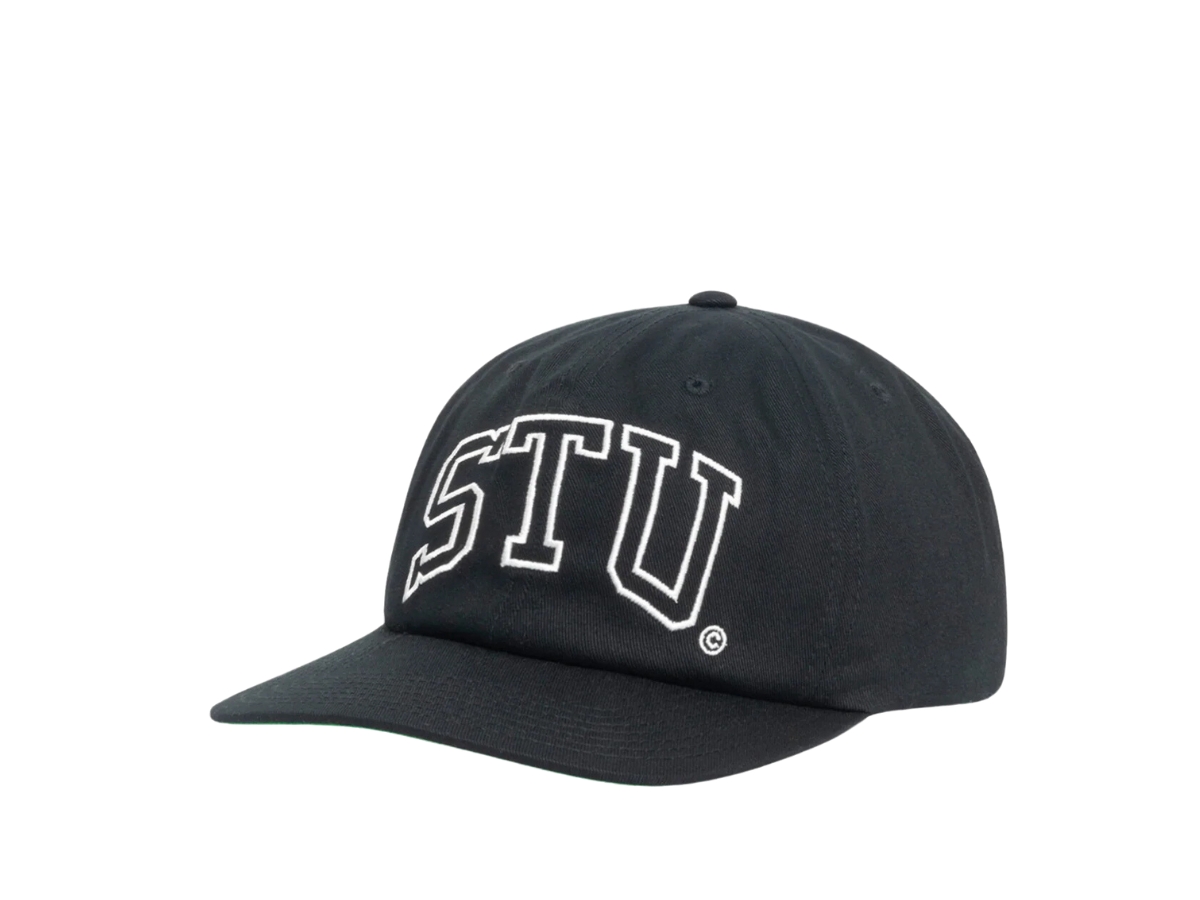 Stussy Mid-Depth Stu Arch Strapback Black | ของแท้