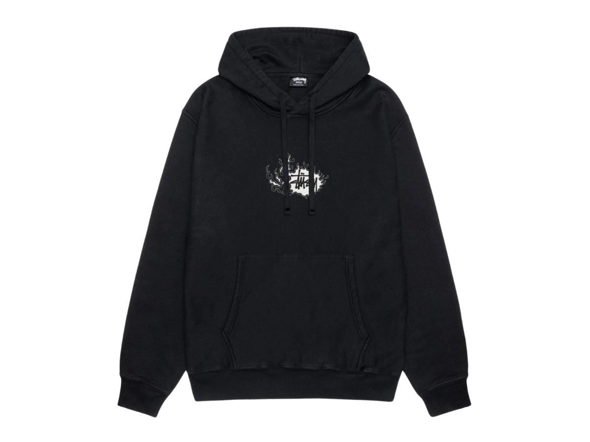 Stussy Mosaic Dragon Hoodie Pigment Dyed Black | ของแท้