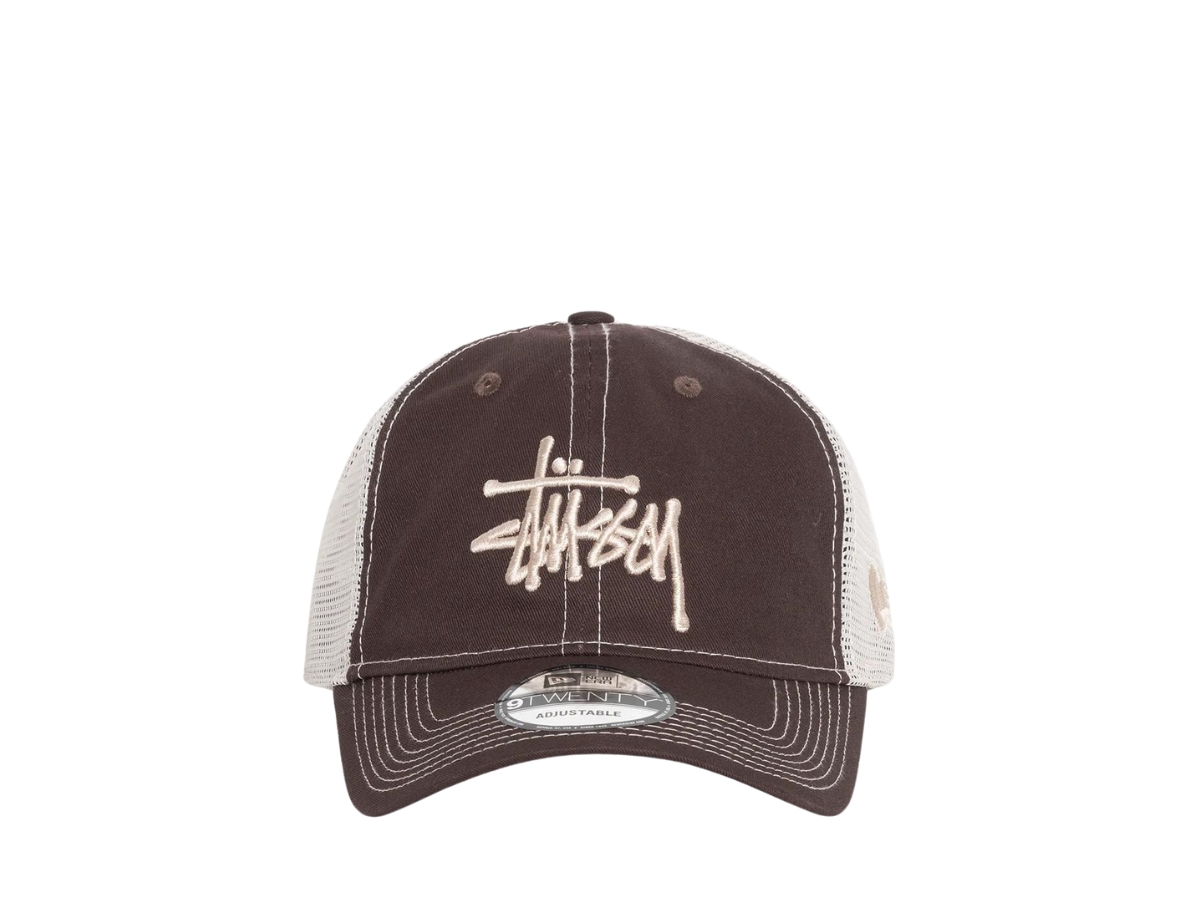 帽子 Stussy New Era 9Twenty Basic Trucker Stussy New Era 9Twenty Basic Trucker Brown Men's - SS24 - US