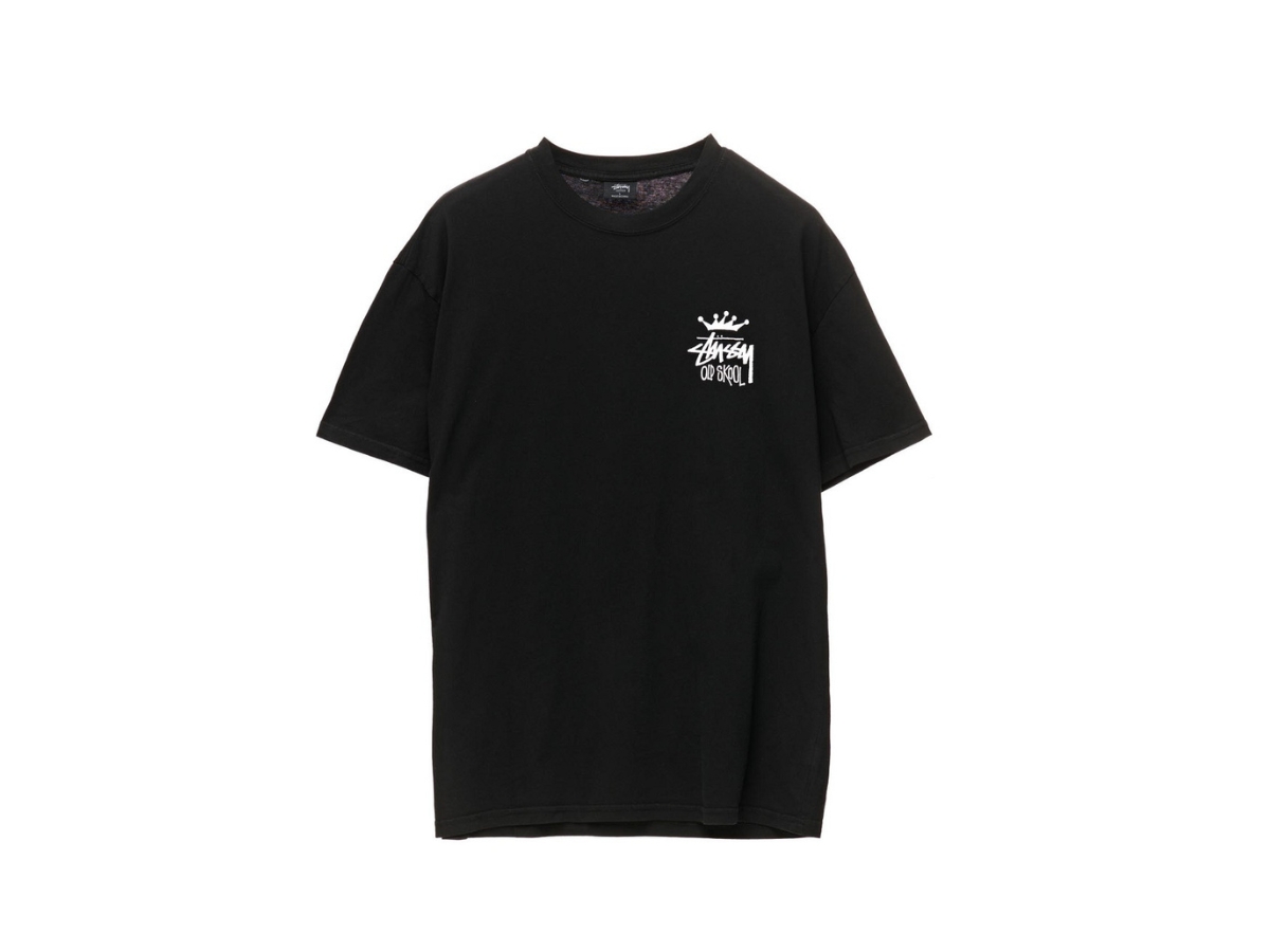 Stussy Old Skool 50 50 Pigment T-Shirt Black | ของแท้