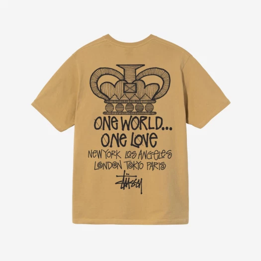 Stussy One World T-Shirt Khaki
