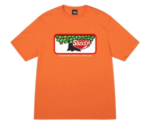 Stussy Basic Stussy Tee Pigment Dyed Coral | ของแท้