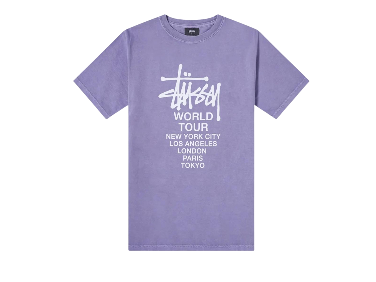 Stussy Pigment Dyed Tour Tee Purple Shop Authentic at SASOM