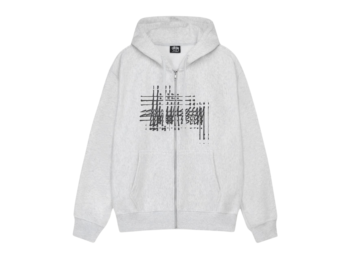 Buy Stussy Refracted Zip Hoodie Ash Heather | SASOM