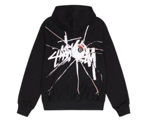 Buy Stussy Shattered Zip Hoodie Black at Sasom – Authentic and Ready to Ship
