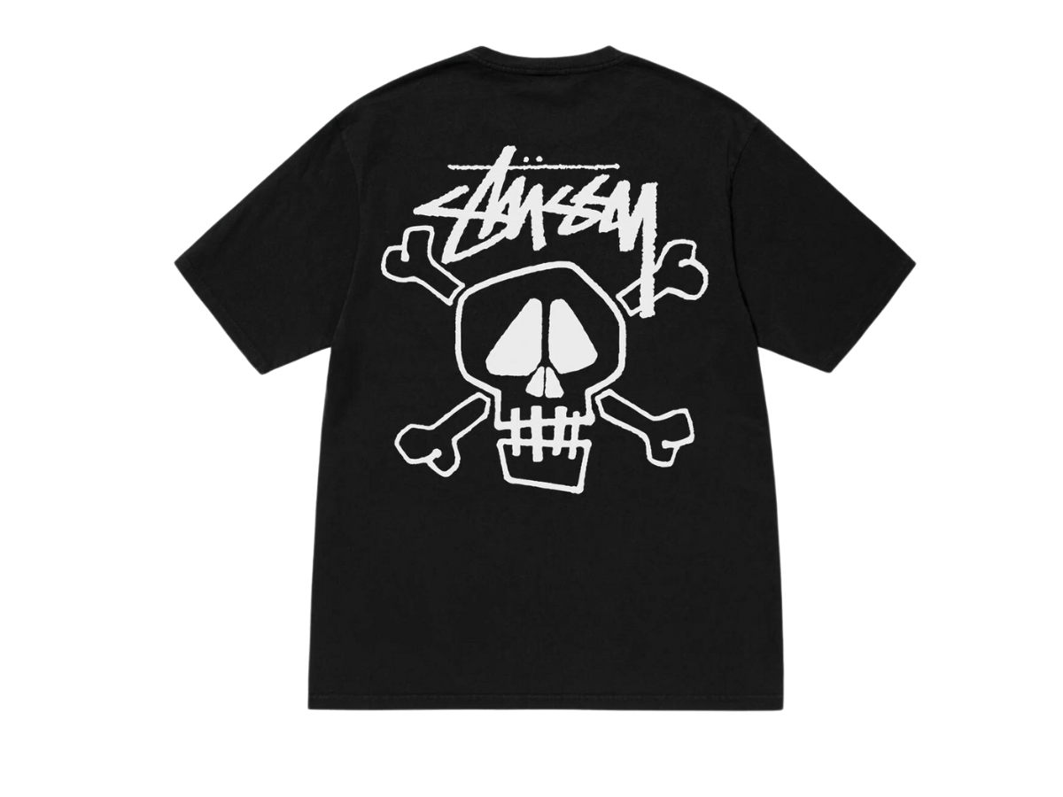 SASOM | เสื้อผ้า Stussy Skull & Bones Tee Pigment Dyed Black เช็ค