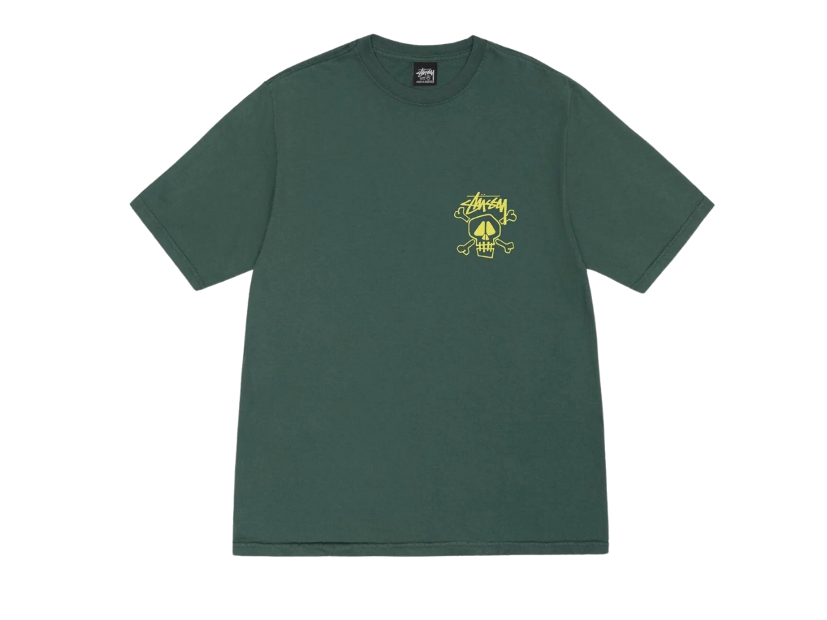 SASOM | apparel Stussy Skull & Bones Tee Pigment Dyed Forest Check