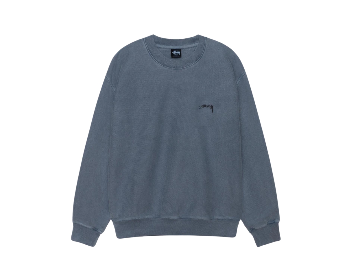 Buy Stussy Smooth Stock Crew Pigment Dyed Navy | SASOM
