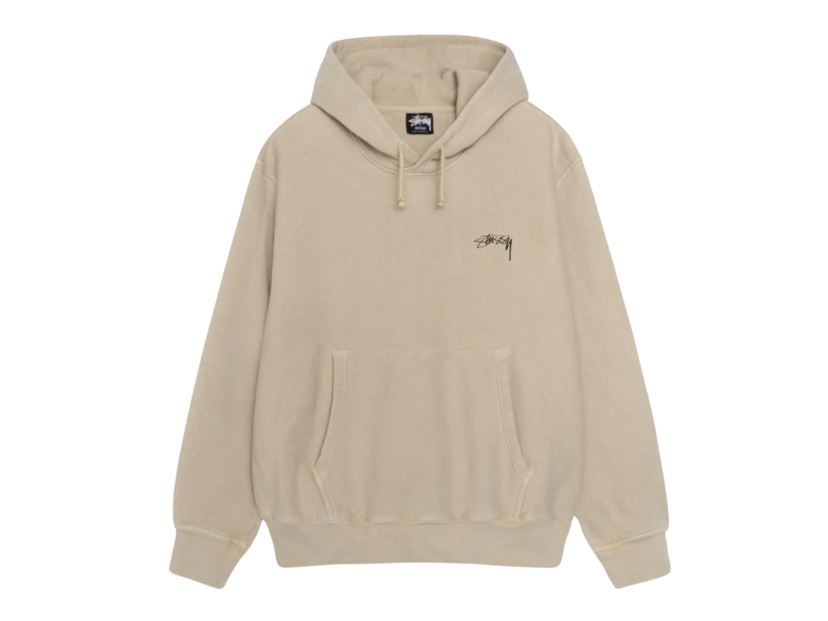 Buy Stussy Smooth Stock Hoodie Pigment Dyed Khaki | SASOM