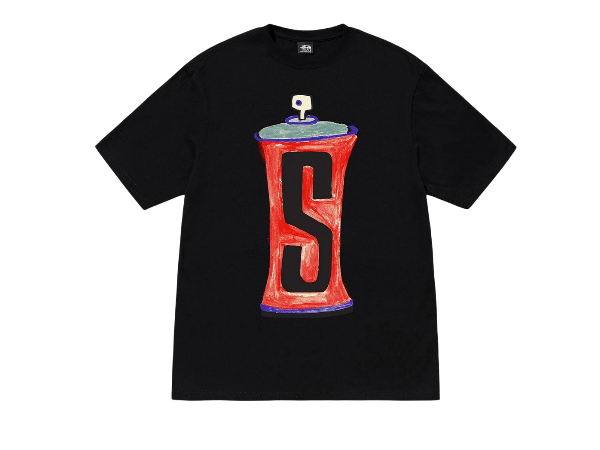 ★韓国の人気★【STUSSY】★SPRAYCAN TE.E★Tシャツ★BLACK★ Stussy Spraycan Tee 黒 sサイズ ステューシー スプレー缶