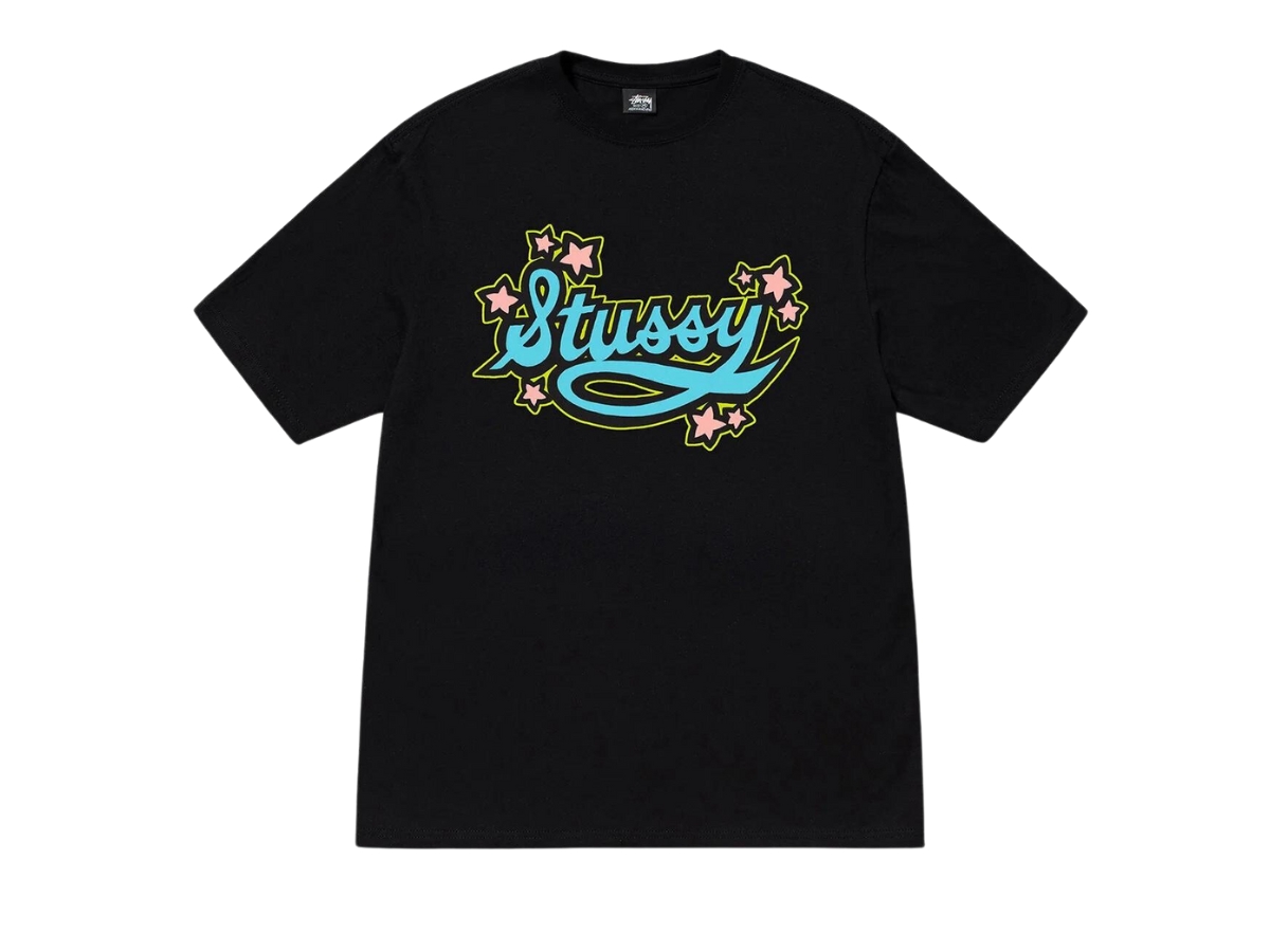 ★人気★【STUSSY】★STAR SCRIPT TE.E★Tシャツ★MIDNIGHT★ Stussy Star Script Tee Black Shop Authentic at SASOM