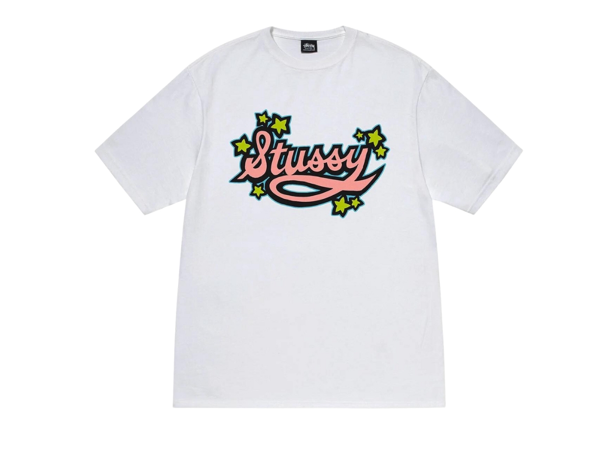 ช้อป Stussy Star Script Tee Whiteของแท้ที่ SASOM