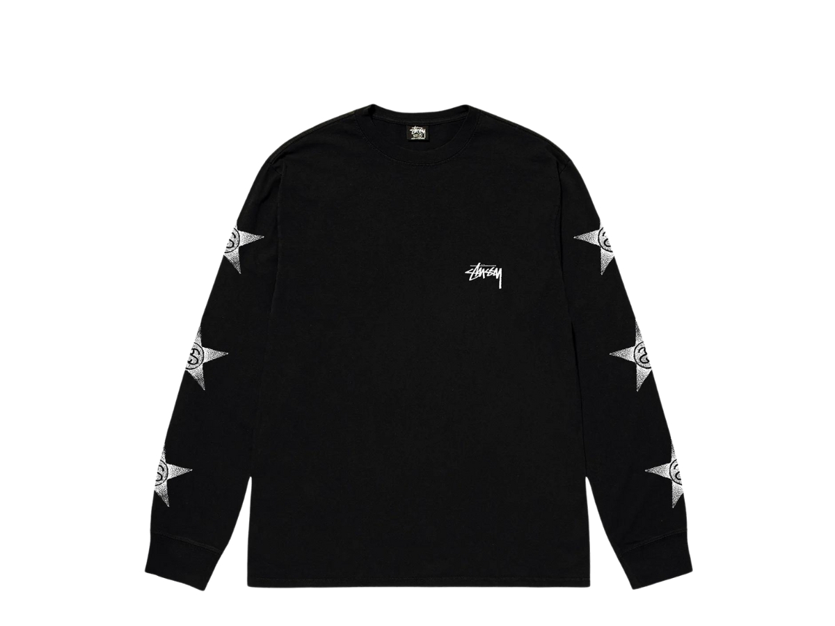 Stussy Stars Ls Tee Black Shop Authentic at SASOM