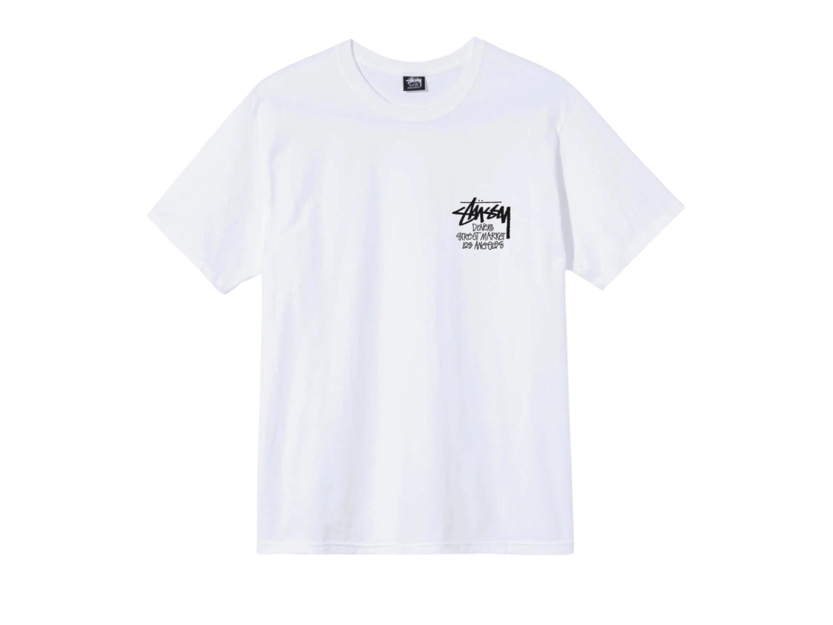 Stussy Stock DSM Los Angeles T-Shirt White (2021) | ของแท้