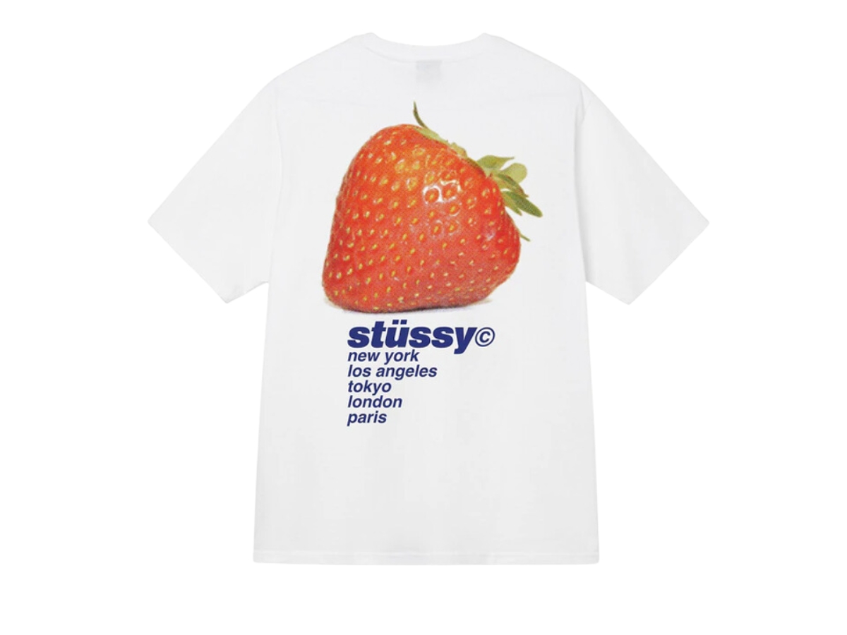 SASOM | apparel Stussy Strawberry T-Shirt White Check the latest 