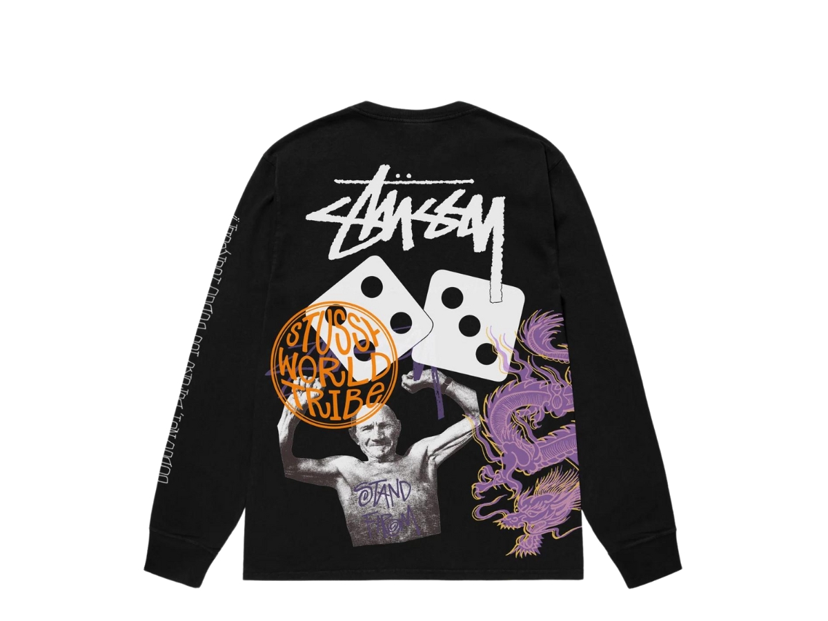 Buy Stussy Strike Ls Tee Pigment Dyed Black | SASOM