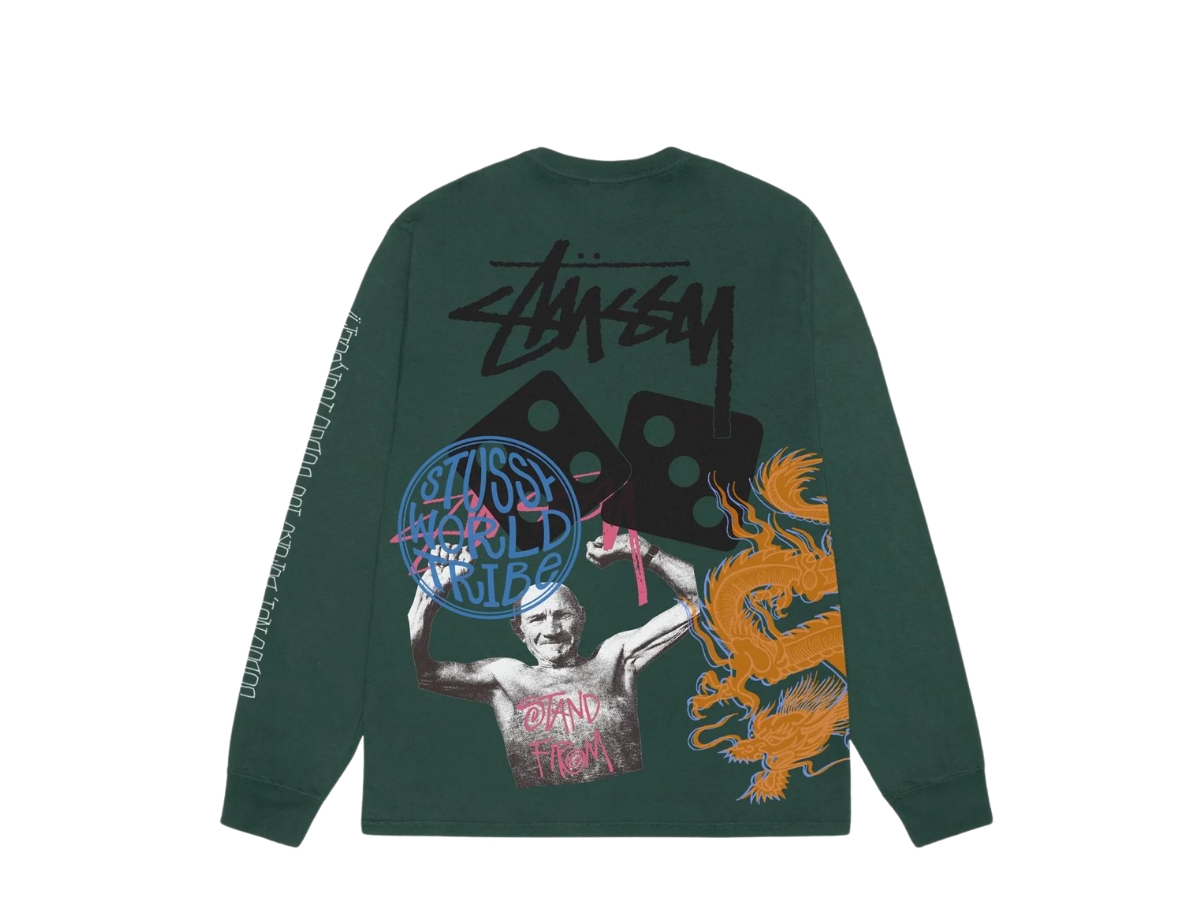 ★関税込★Stussy★STRIKE LS TEE PIGMENT DYED★FOREST ช้อป Stussy Strike Ls Tee Pigment Dyed Forestของแท้ที่ SASOM