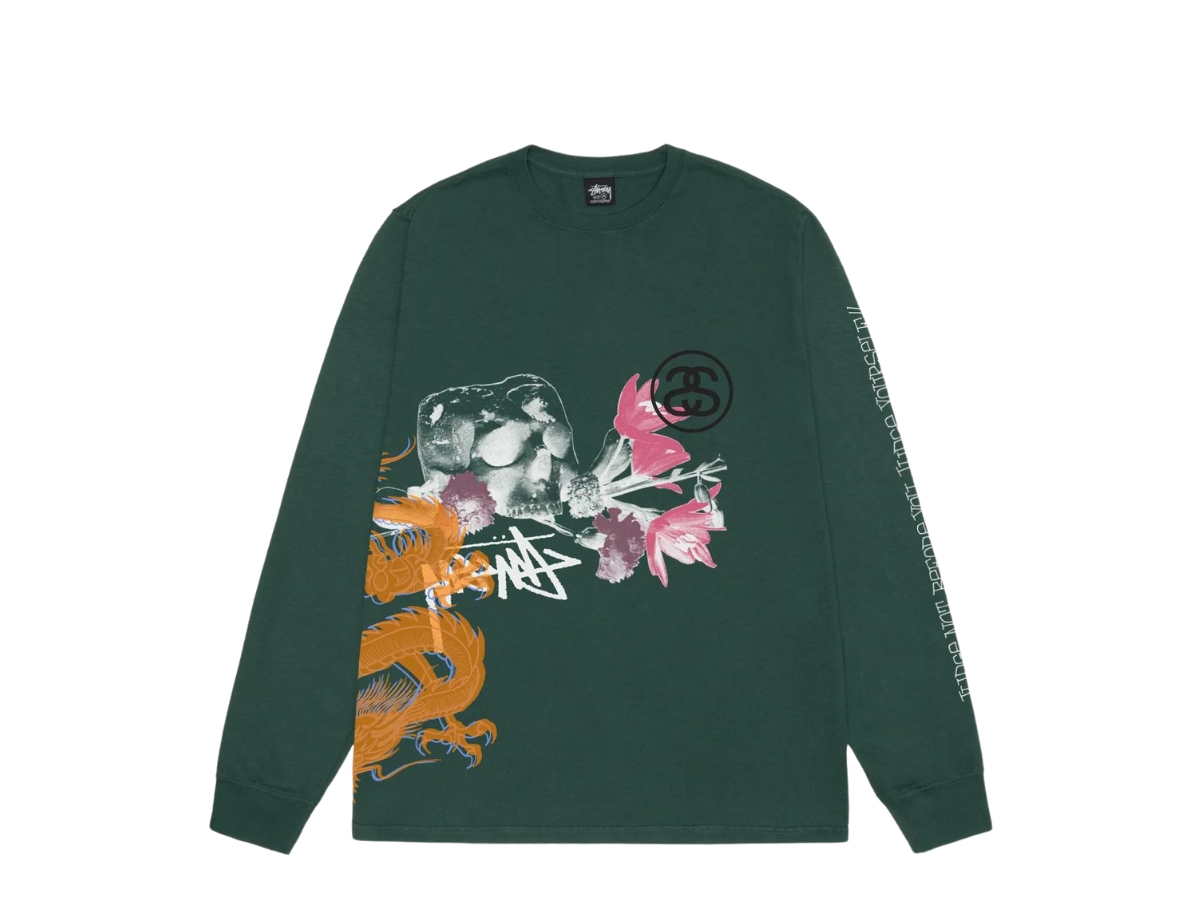 ★関税込★Stussy★STRIKE LS TEE PIGMENT DYED★FOREST ช้อป Stussy Strike Ls Tee Pigment Dyed Forestของแท้ที่ SASOM