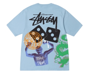 ช้อป Stussy Strike Pigment Dyed Tee Sky Blueของแท้ที่ SASOM