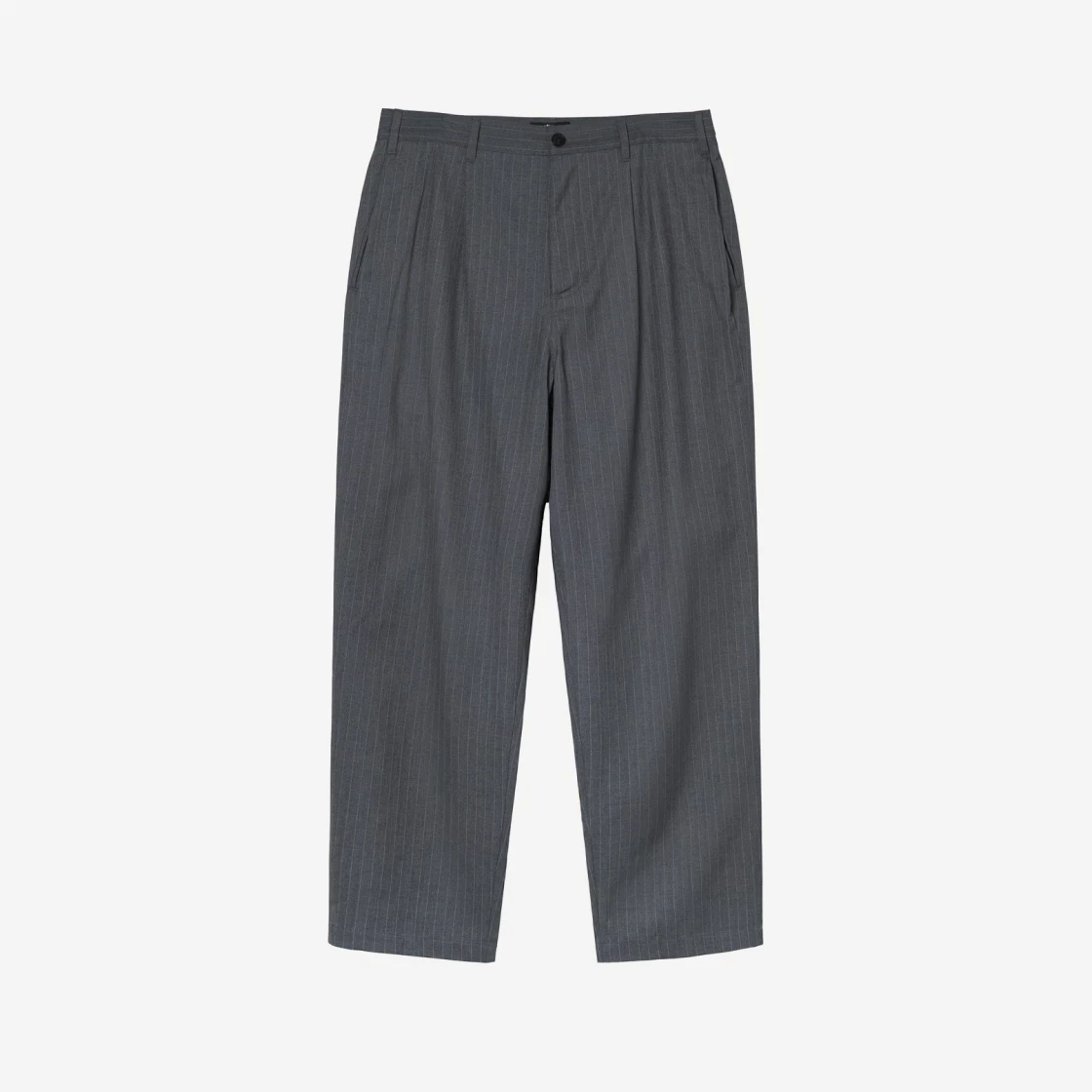 SASOM | apparel Stussy Striped Volume Pleated Trousers Grey Check the  latest price now!