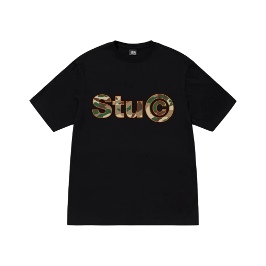 Stussy Stu C. Camo T-Shirt Black Shop Authentic at SASOM