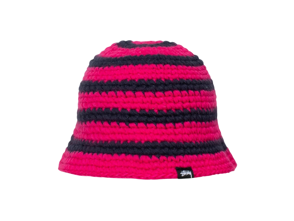 【値下げ不可】STUSSY SWIRL KNIT BUCKET HAT ☆関税込☆Stussy☆Stussy Swirl Knit Bucket Hat black