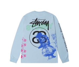 ★人気★【STUSSY】★S64 PIGMENT DYED TEE★SKY BLUE★ Stussy Laguna USA Pigment Dyed Tee Sky Blue Men's - FW24 - US