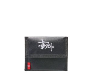 Stussy Tri-Fold Wallet Coin Case Pouch Japanese Magazine Black