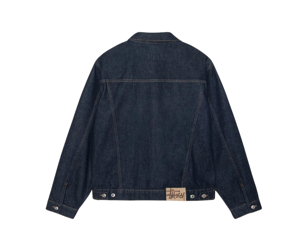 Stussy Trucker Jacket Denim Rinsed Indigo | ของแท้