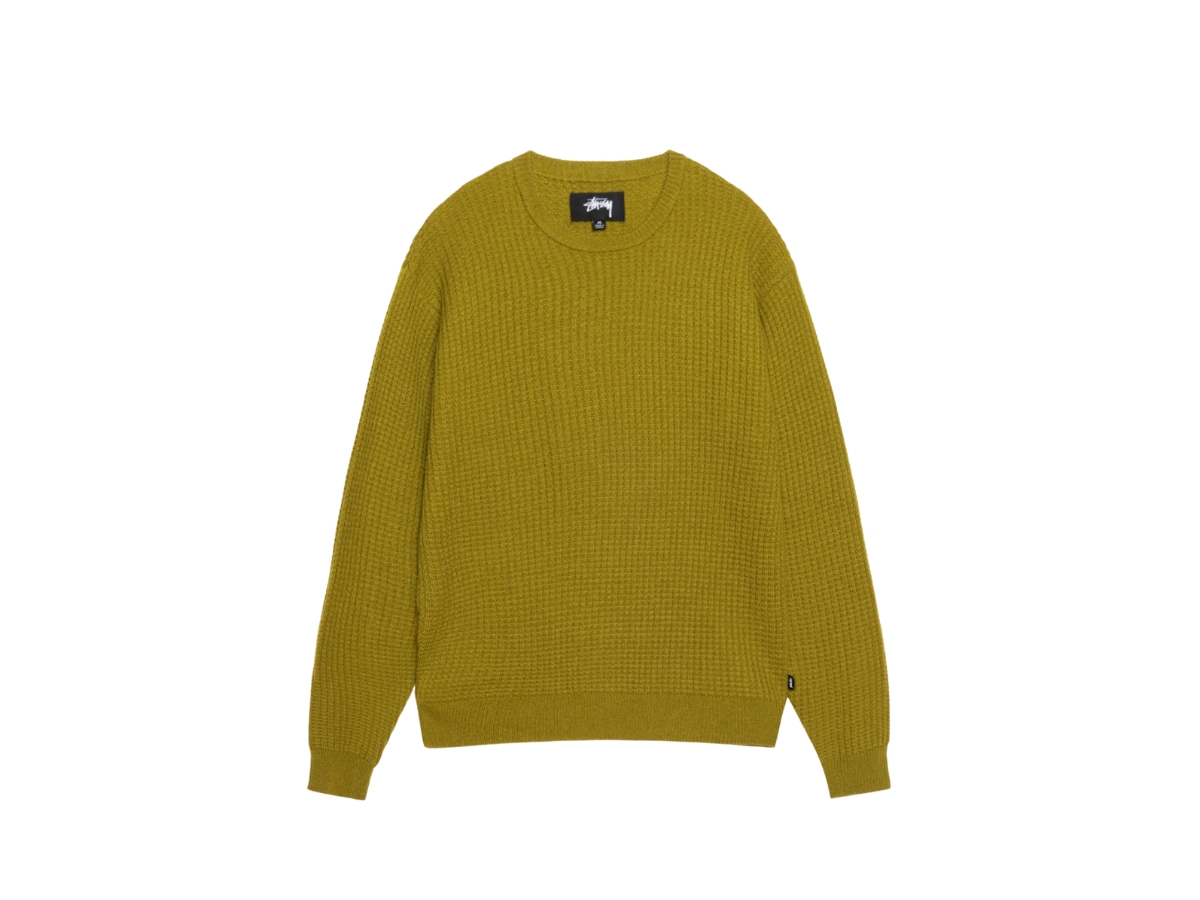 バ*助様 【STUSSY】WAFFLE KNIT CASHMERE CREW Stussy Waffle Knit Cashmere Crew Natural Men's - FW24 - US