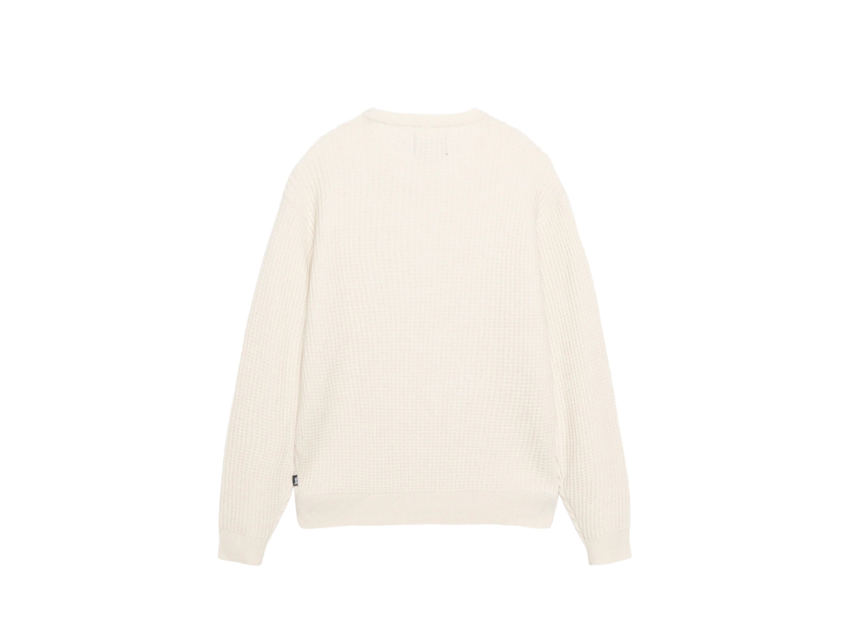 Buy Stussy Waffle Knit Cashmere Crew Natural | SASOM