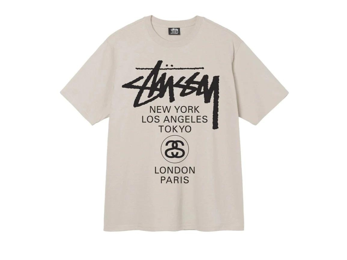Stussy World Tour T-Shirt Smoke Shop Authentic at SASOM