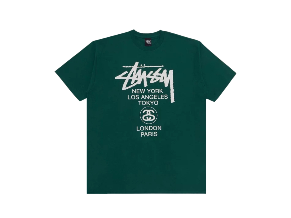 ★25SS 大人気★STUSSY WORLD TOUR TEE Stussy World Tour Tee Moss Men's - SS24 - US