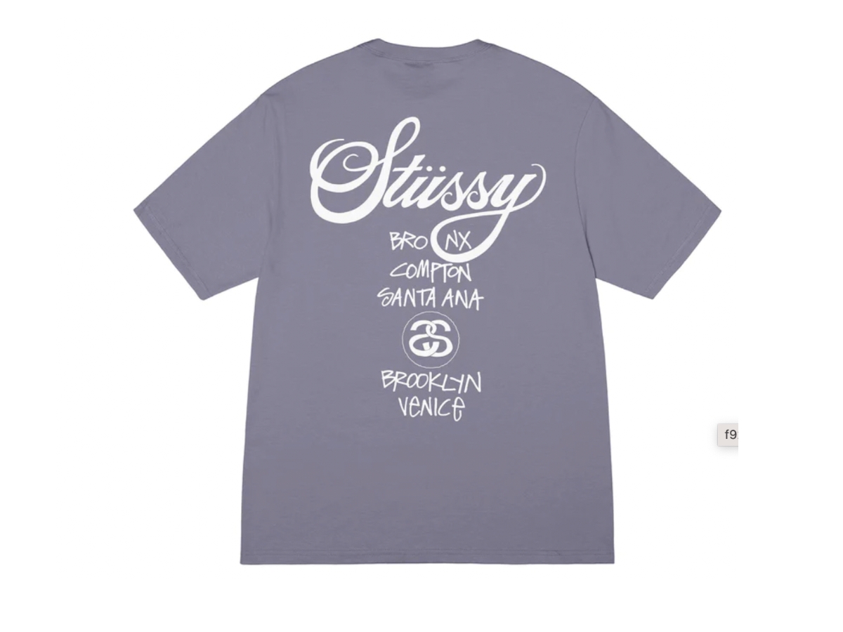 Stussy World Tour Tee Mauve