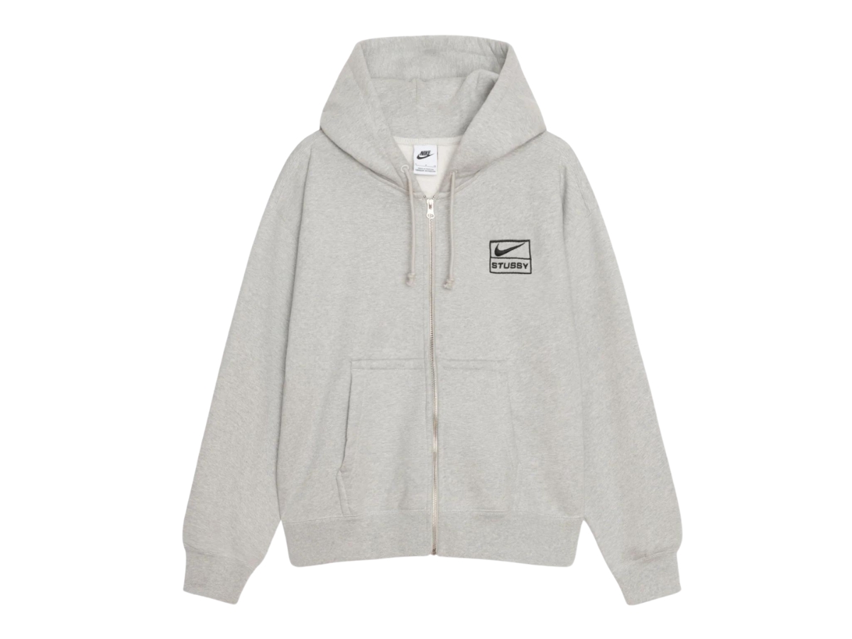 SASOM | เสื้อผ้า Stussy x Nike Fleece Zip Hoodie Grey Heather เช็คราคา ...