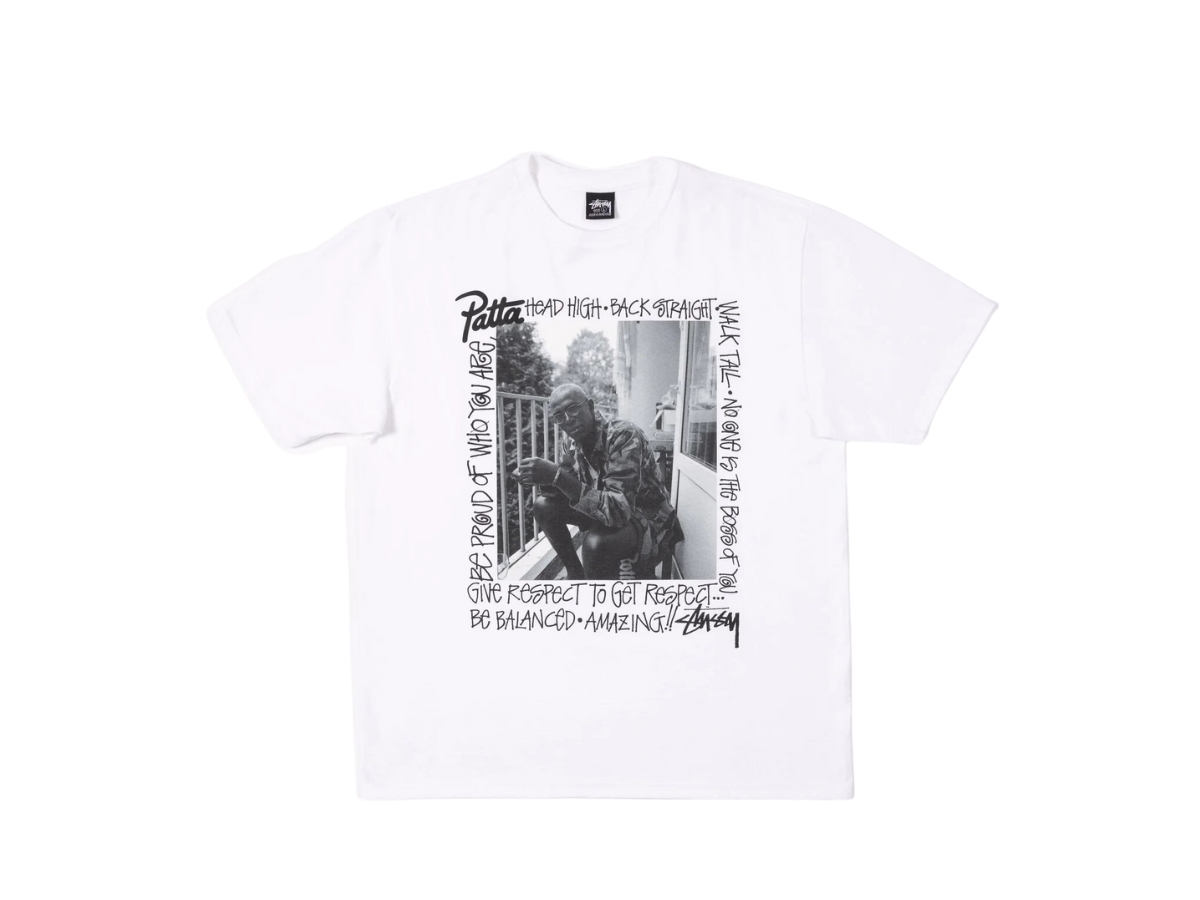 送料・関税込★STUSSY★Stussy x Patta Respect T-Shirt★White Stussy x Patta Respect Tee White Shop Authentic at SASOM